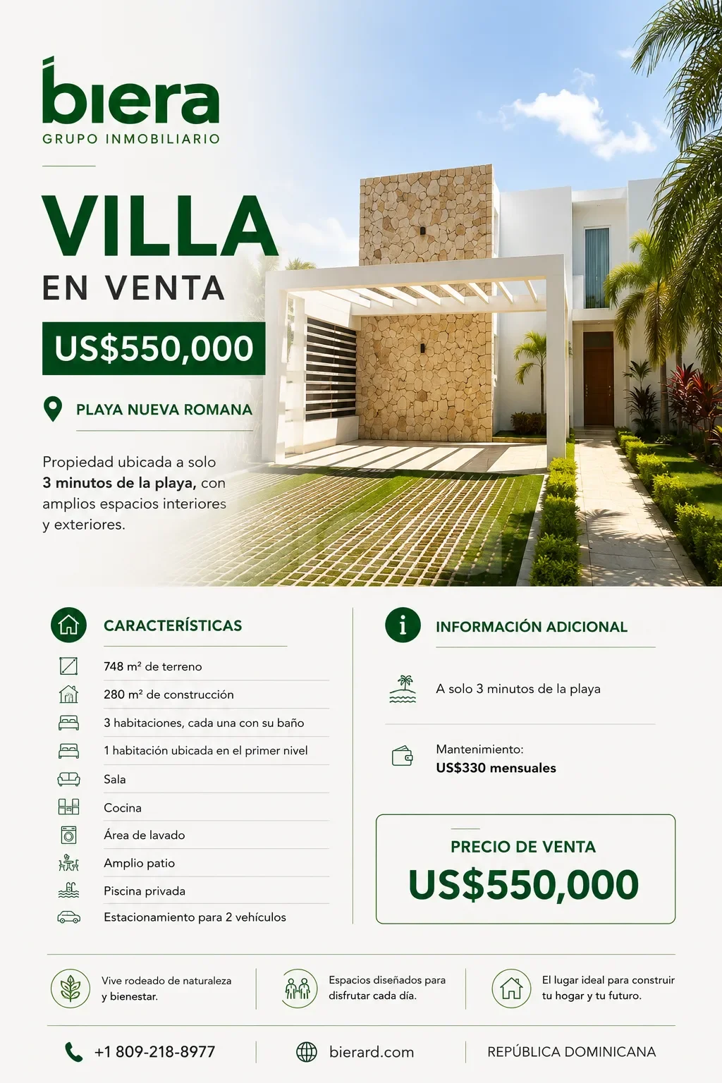 VILLA CP8 EN PLAYA NUEVA ROMANA